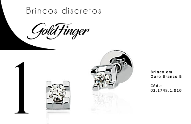 Brincos discretos + Gold Finger 1